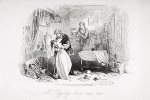 Peggotty úr álma valóra válik, illusztrációja Charles Dickens (1812-70) „David Copperfield” című művéből, amely először 1850-ben jelent meg